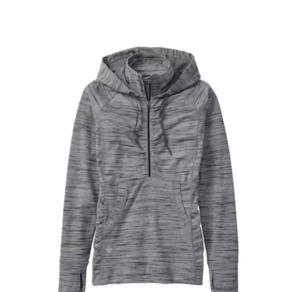Athleta Women's Space Dye Heavenly Hail Half Zip Hoodie Athletic Gray Size Small